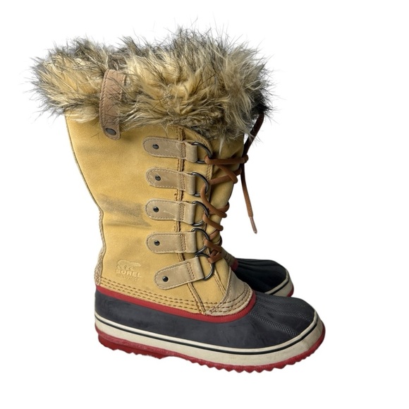 Sorel Joan of Arc Boots Waterproof Winter Faux Fur Size 8 Women's Tall Boots - Picture 10 of 15